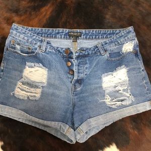 Forever 21 Distressed Denim Shorts